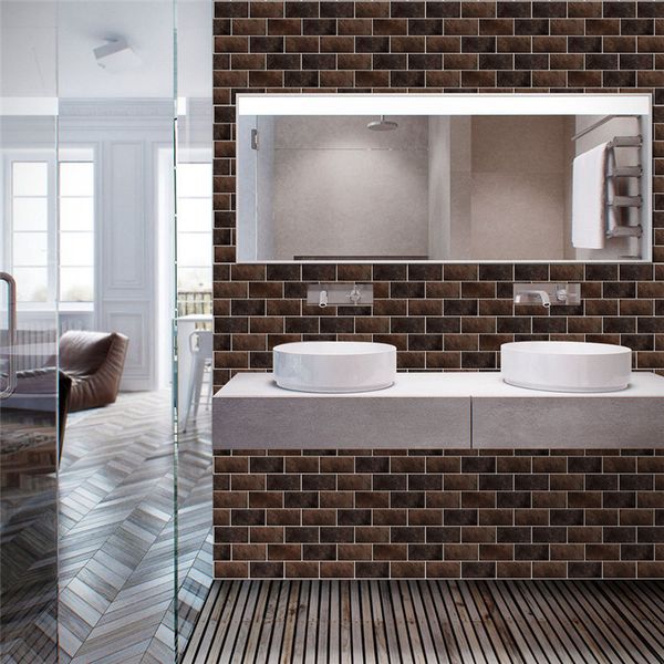 

waterproof wall stickers self adhesive brick pattern wallpapers bathroom wall sticker house renovation decals diy wall decor