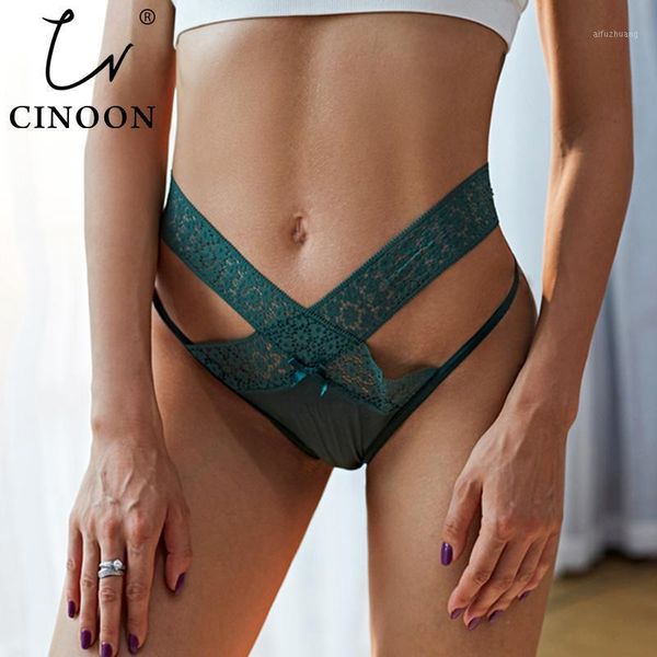 

cinoon women lace panties low-waist temptation lingerie ladies cross strap g string thong hollow out solid underwear1, Black;pink