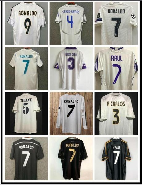 

06 07 98 99 14 15 real madrid black soccer jersey 2004 2005 sergio ramos kroos soccer shirt modric ronaldo asensio isco football uniforms, Black;yellow