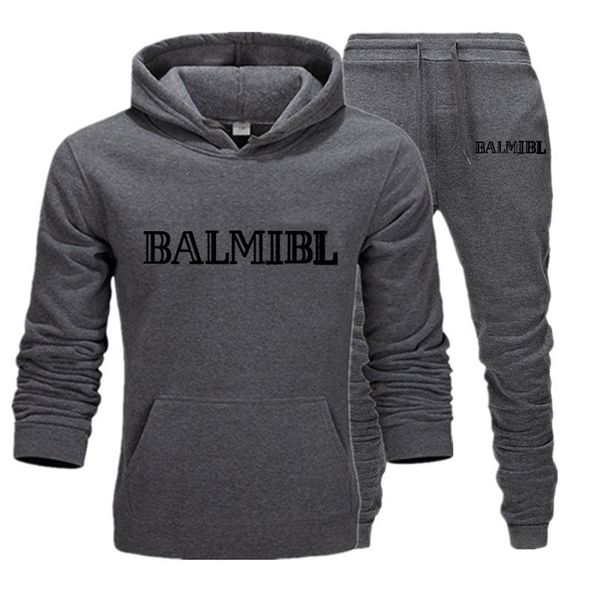 

jogger casual streetwear fashion men's clothing 2020new men's sportswear trousers + hoodie fitness cotton men's suit s-3xl, Gray