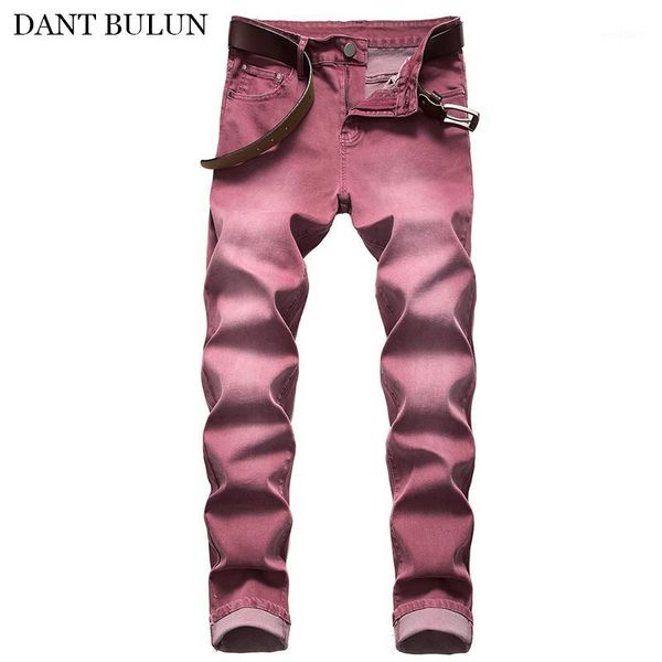 

fashion men jeans business casual pants slim fit elastic denim jeans homme hombre trousers male brand men pencil pants1, Blue