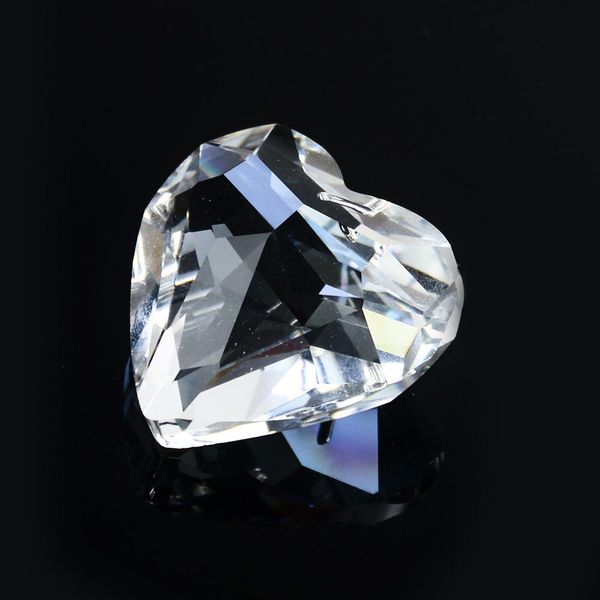 

45mm heart shape crystal prisms chandelier parts clear pendants suncatcher for windows decor diy home wedding decor accessories h jllski