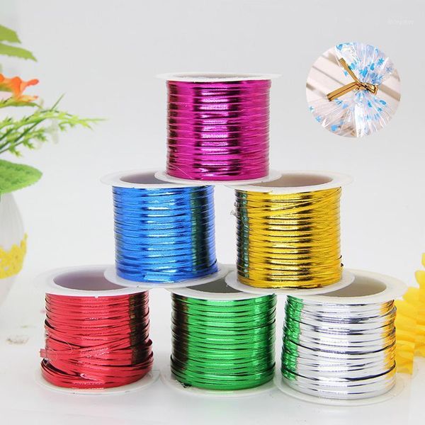 

15m metallic twist ties sealing binding wire diy gift bag lollipop candy gift packaging bags fastener sealing fixed ties1
