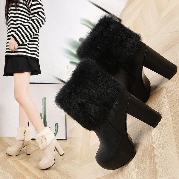 

super high heels comfortable thin heels ankle boots for women pointed toe boots pumps women shoes autumn shoes 2021, Black