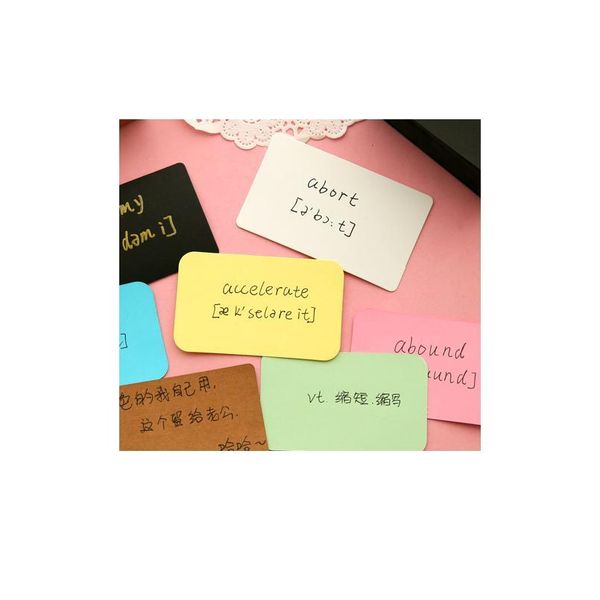 

6packs candy color blank kraft paper card message memo wedding party gift thank you cards label bookmarks learni bbyupt