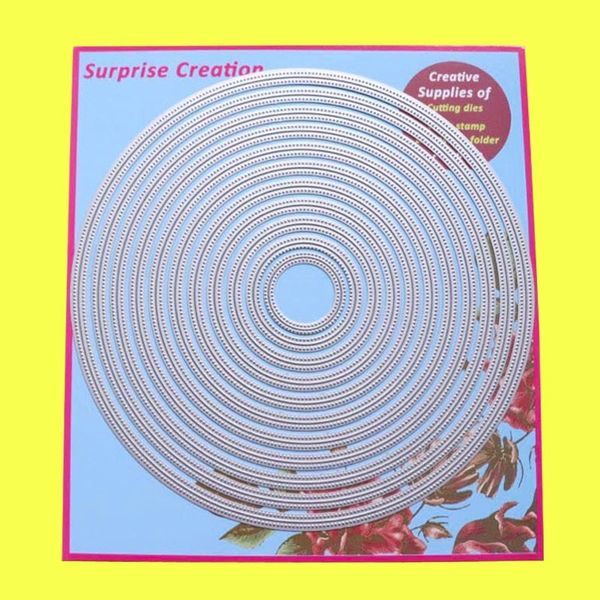 

large cutting dies piercing circles scrapbook cardmaking paper craft diy metal stencil surprise creation dies 1019
