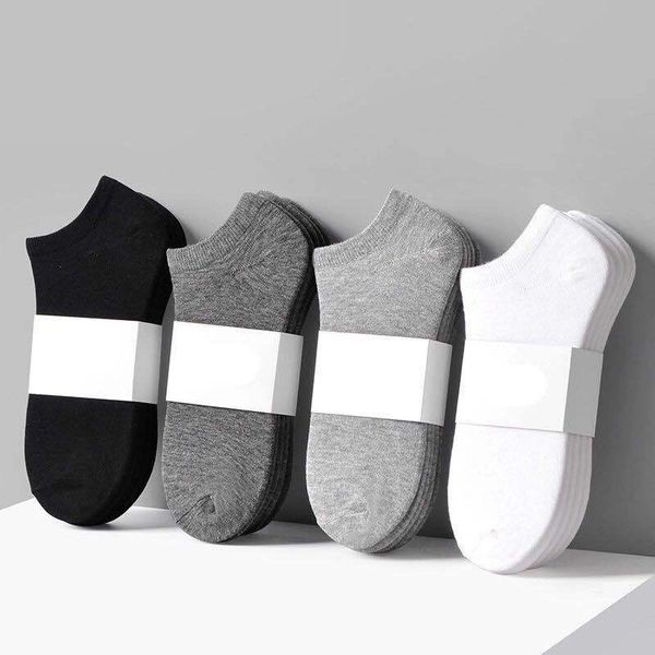 

men's socks 10 pairs women man breathable sports solid color boat comfortable cotton ankle white black