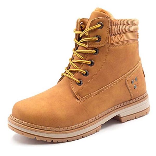 

womens high boots matte pu leather lace up shoes for spring winter plus size ty66, Black