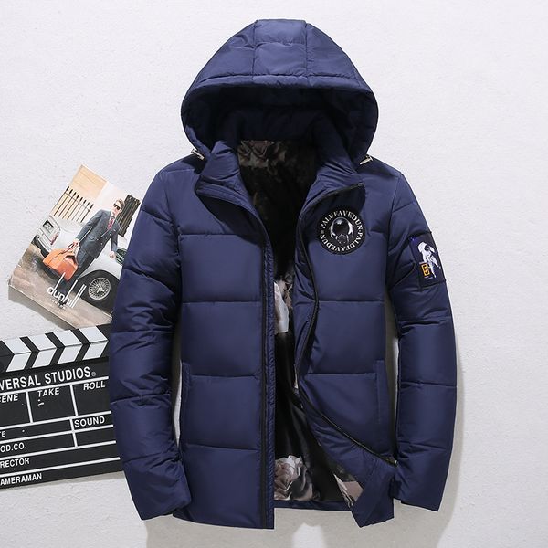 

cross-border exclusive down jacket men's short outdoor thickened youth korean version of the slim warm winter large size, Black