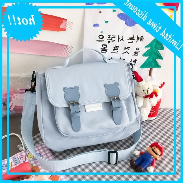 

korean version small fresh postman 2020 new fashion nylon student women's single shoulder college style lovely messenger bag