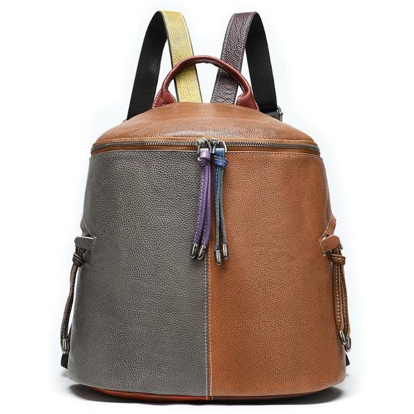 

высокого качество женщина рюкзак богемного стиль рюкзак щитового travel bucket bag коровьего рюкзак из натуральной кожи женского рюкзак