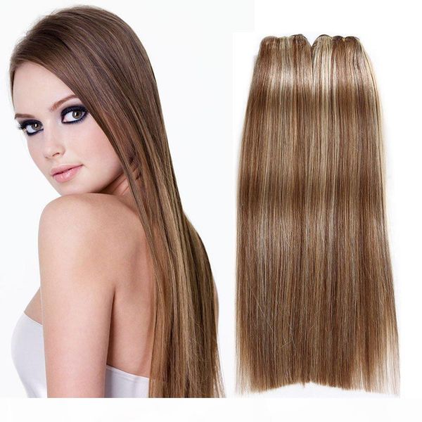 

p6 613# indian brazilian peruvian human virgin hair extensions 3pcs lot 100g pcs straight hair bundles 8"-30" blonde indian hair, Black