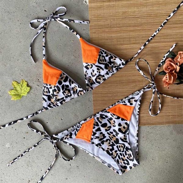

bikinis set leopard printed brazilian bikini women swimwear female patchwork swimsuit two-pieces bather bathing suit swim1