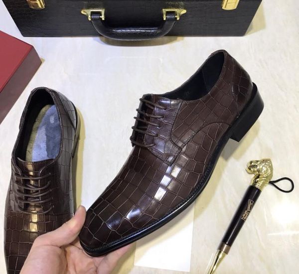 

new style men square toes genuine leather handmade summer handmade dress shoes male lace up business wedding shoes, Black