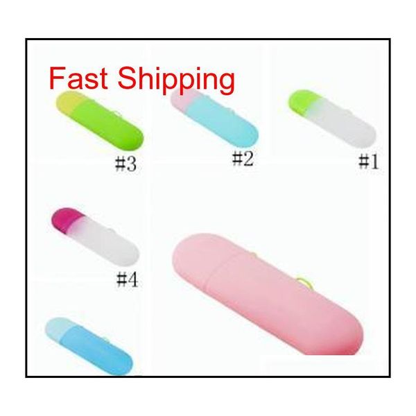 

portable toothbrush toothpaste holder case box plastic protector toothbrush tube cover for outdoor travel hiking qylezc yh_pack