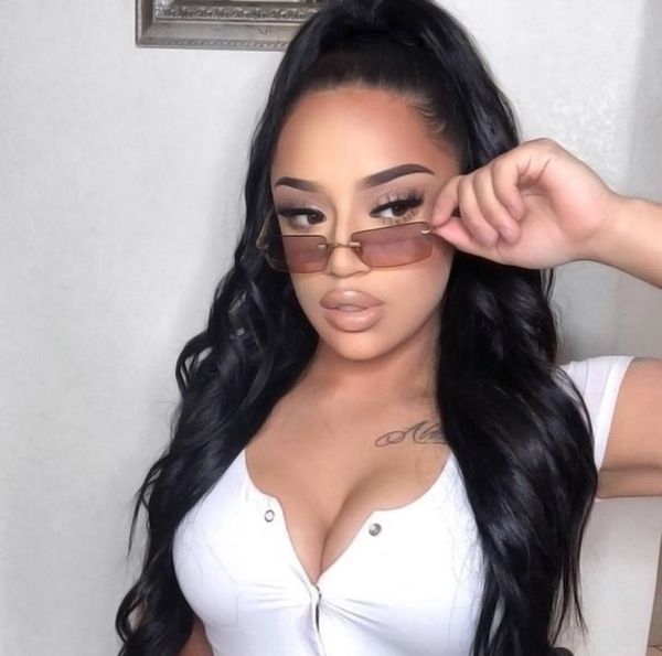 

rectangle ladies sunglasses women rimless square polarized sun glasses for ladies zonnebril dames sunglasses 20201, White;black