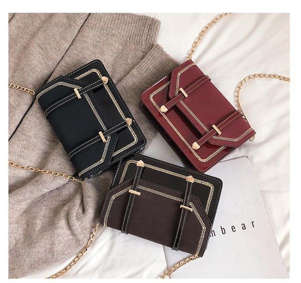 

2020 new arrival british fashion colour small square bag grinding simple classic single shoulder slant bag women shoulder
