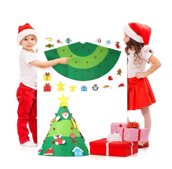 

2021 latest 6 3d with felt ornaments christmas newtree decoration new 1