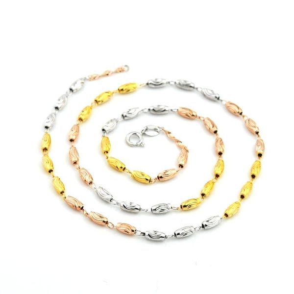 

bocai s925 sterling silver mosaic necklace color silver transport bead necklace women's fashion thai jewelry