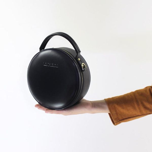 

2020 new arrival fashion women handbags handle crossbody bag zipper ladies shoulder messenger round small bag ladies purse