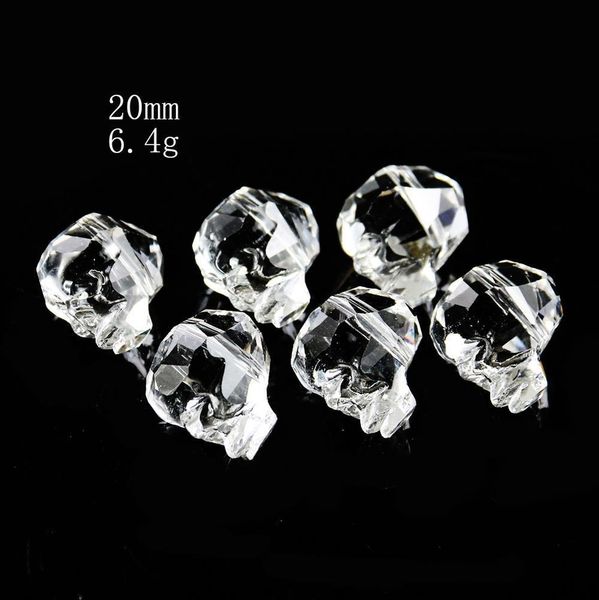 

20mm 5pcs skull crystal beads suncatcher crystal prisms faceted skull crystal charms skull head diy bracelet jewelry accessories h jllmeo