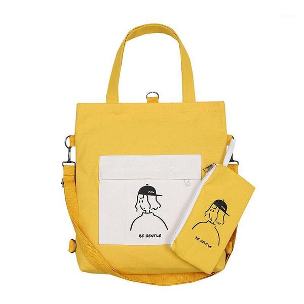 

purfay 2020 new canvas women shoulder bag lady cotton tote shopper bag cloth eco reusable shopping handbag cotton backpack1