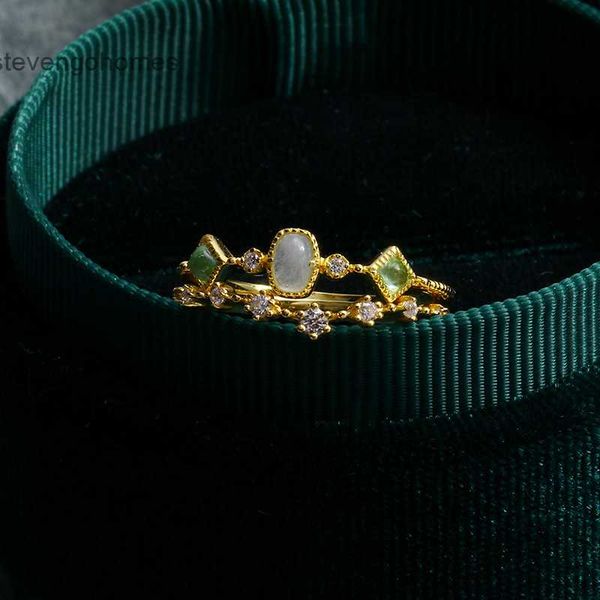 

14k 925 zircon sterling gold silver plated women's simple v-shaped versatile tail ring agete new accessories