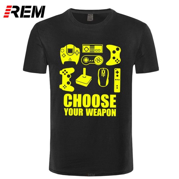 

rem new summer men's t-shirt choose your weapon gamer t shirt video game controller tee short sleeve tshirt sport hooded sweatshirt hoo