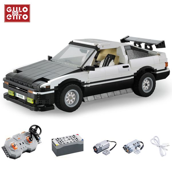 

cada 1234pcs city remote control racing car building blocks technic ae-86 drift racing car vehicle bricks children toys gifts 1008