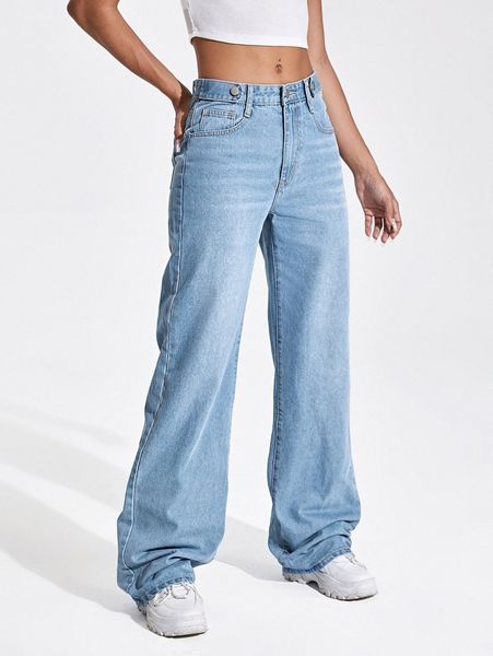 

slant pocket light wash boyfriend jeans b2bu#, Blue