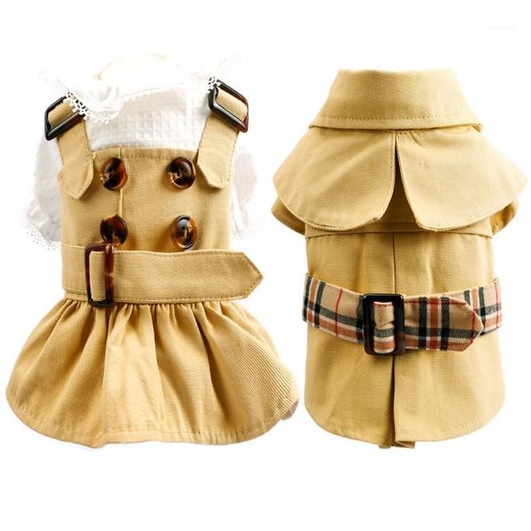 

new 2020 spring dresses for dogs scotland plaid dog dresses sleeve princess dog coat clothes xs s m l xl1