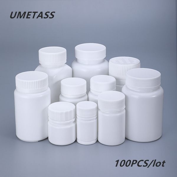 UMETASS Bottiglie vuote di plastica medica con coperchi Compresse per pillole portatili Contenitore per capsule per uso alimentare 20ML, 30ML, 40ML, 50ML, 70ML T200819