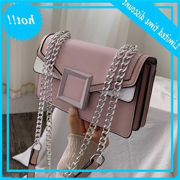 

flap patchwork chain pu leather women messenger crossbody 2020 new handbags ladies designer shoulder bags female purses 9qde
