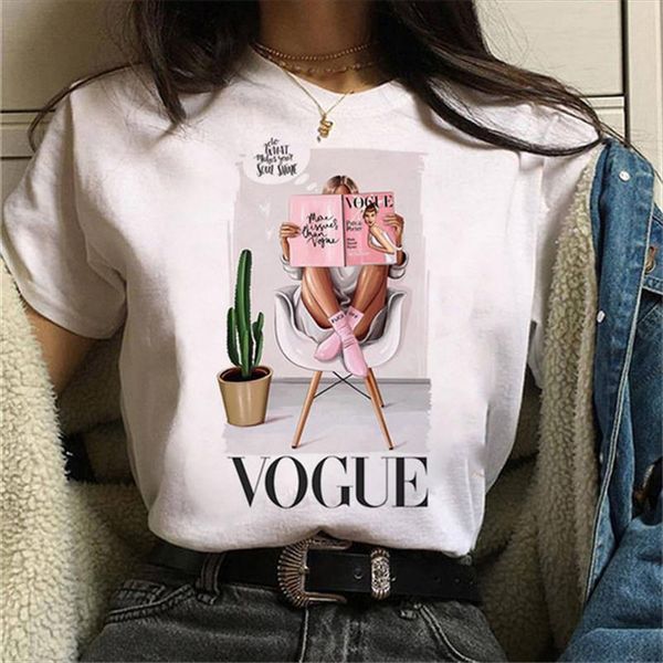 

new harajuku vogue printed women t shirts women casual white t shirt fashion short sleeve streetwear graphic tshirt