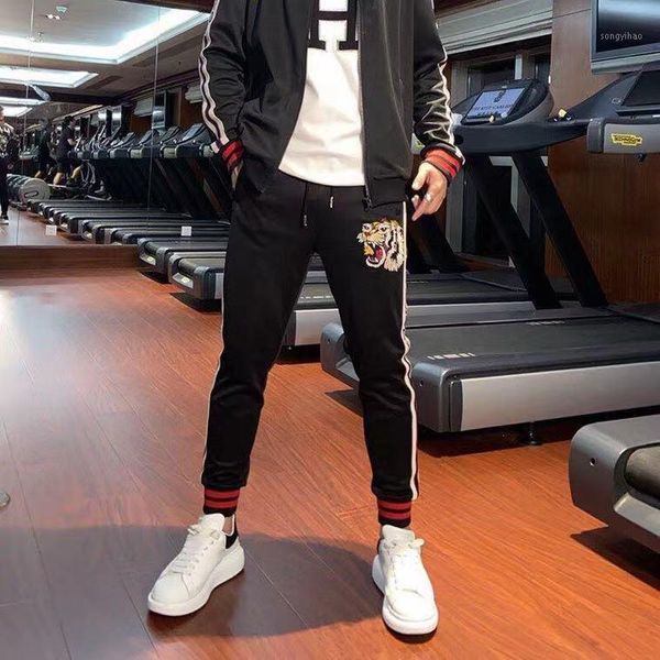 

k11781 fashion men's pants 2020 runway luxury european design party style men's clothing1, Black