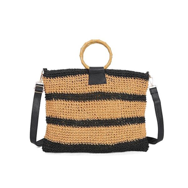 

2020 european fashion case womenswear designer handbag with canvas and linen woven single shoulder bag qq504