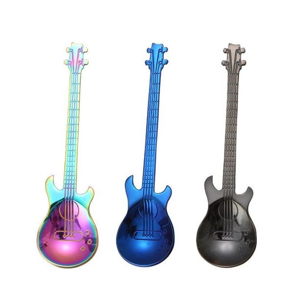 

stainless steel guitar bass spoon musical instruments coffee mixing spoons home kitchen dining flatware stirring sqcrkr wphome
