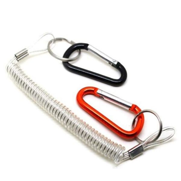 

1pcs fishing lanyards boating ropes retention string fishing rope with camping carabiner secure lock fishing tools acc qyltpb
