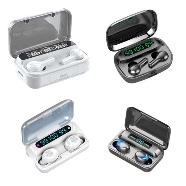 

t9 tws wireless bluetooth 5.0 earphones charging case led display waterproof earphone auto pairing transmission distance f9#428