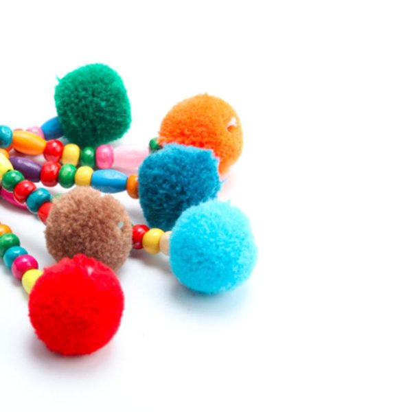 

handmade jewelry keychain with wooden pearl pom pom tassels keychain pompom keyring diy tassel key rings fashion jewelry qh6005 h jllkjp, Silver