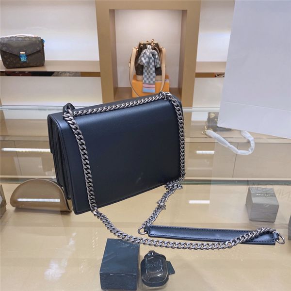 

2021 designer handbags sheepskin caviar metal chain gold silver genuine leather bags flip cover shoulder bag