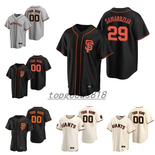

custom giants 29 jeff samardzija san 20 21 francisco jersey johnny cueto will smith mccutchen yastrzemski williams stitched baseball jersey, Blue;black