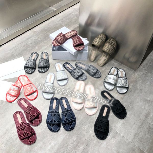 

2021 design scuffs womens slipper women luxe sandals beach slide slippers beautiful girls flip flops loafers velvet vintage embroidered, Black