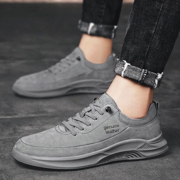 

leather shoes men sneakers fashion men shoes street young man footwear male sneakers male flats footwear calzado hombre #ha86, Black