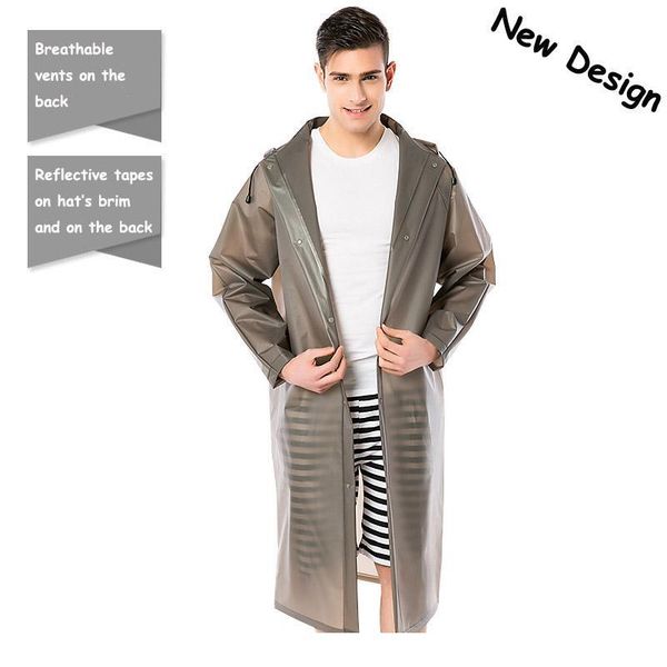 

multifunctional biodegradable waterproof packable transparent long thick plastic raincoat hooded reusable with reflective t bbyzlp