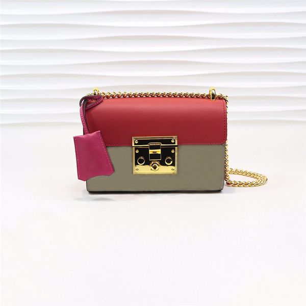 

worldwide luxury diagonal quality classic messenger shipping 20cm chain one-shoulder fashion bag size bag leather tote rtrth, Red;black