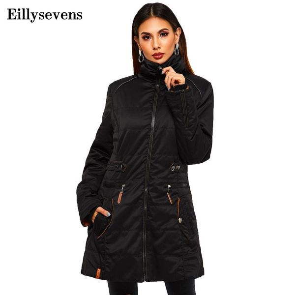 

2020 new winter female down coats turtleneck coat women fashion jackets winter warm woman clothing casual outwear#3, Black