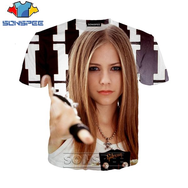 

popular new singer avril 3d print shirts horror comics anime men clothing