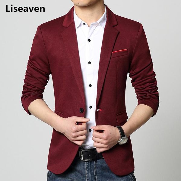 

liseaven men blazer new fashion brand cotton slim fit men suit masculino blazers, White;black