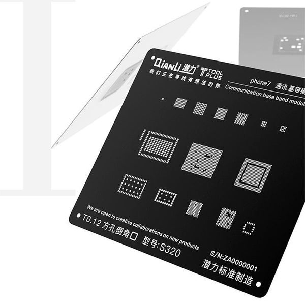 

3d black bga reballing stencil steel mash for 8p/8/7/7p/6s/6/5s communication baseband planting tin net1